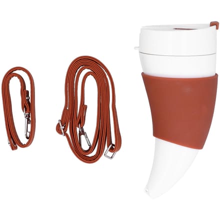 230ml Mok in Geitenhoornvorm Geïsoleerde Koffiekop met RVS Binnenkant voor Thuis Kantoor Wit wit