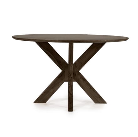 Eleonora Eettafel Nikki Rond Mangohout Ø130 cm - Bruin