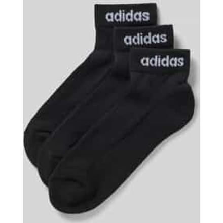 adidas Sportswear Linear Gevoerde Enkelsokken 3 Paar - Unisex - Zwart- 37-39
