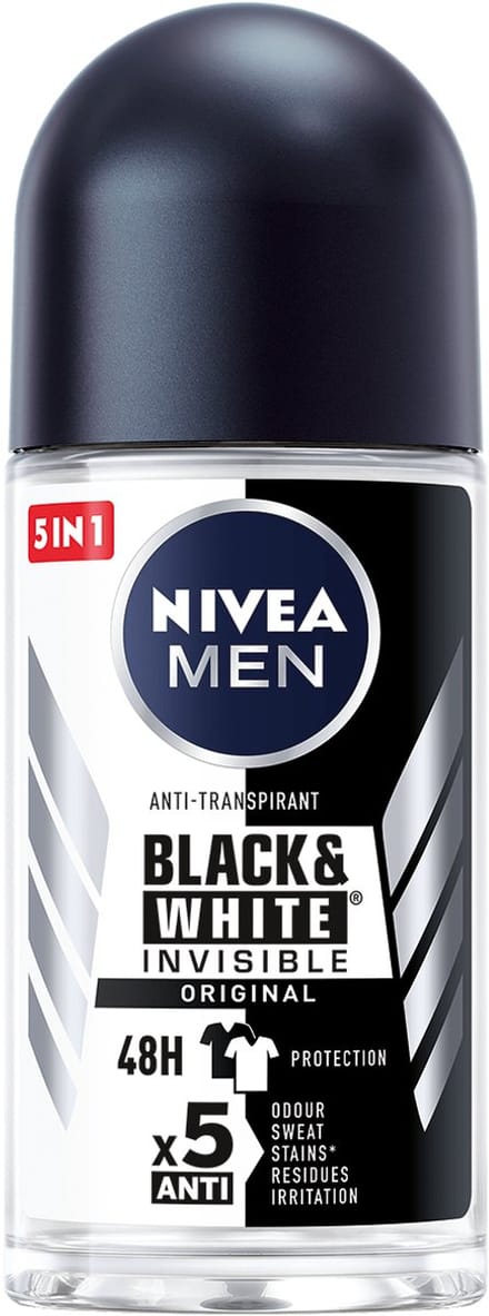 NIVEA MEN Invisible for Black & White Power - Deodorant Roller