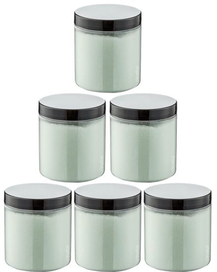 Scrubzout Eucalyptus - 300 gram - Pot met zwarte deksel - set van 6 stuks - Hydraterende Lichaamsscrub