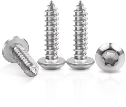 50x Platte Kop Schroeven M5x20mm RVS Torx Zelftappend Houtschroeven A2