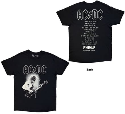 AC/DC - Angus Putland EU Tour '25 Heren Tshirt - M - Zwart