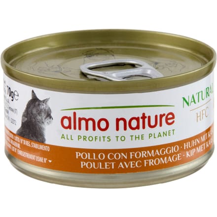 6x70g HFC Natural Kip met Kaas Almo Nature Kattenvoer