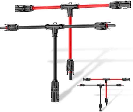 Y-Splitter Zonnepaneel Aansluitkabel voor Parallelle Verbinding - 30A, 1000V - 6m²