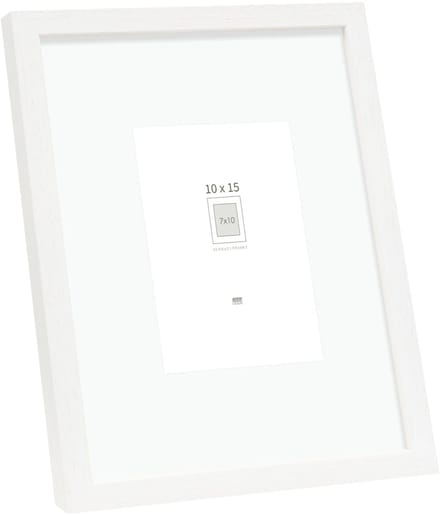 Deknudt Frames Fotolijst - wit met passe-partout - 7x10 / 10x15 cm