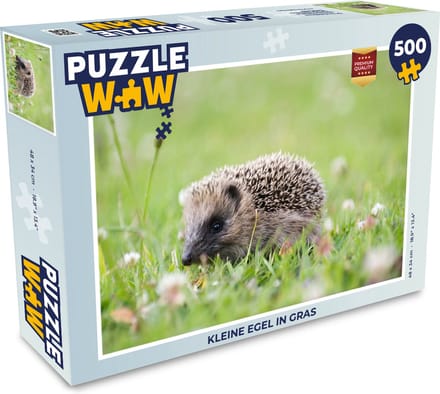 Puzzel Kleine egel in gras - Legpuzzel - Puzzel 500 stukjes