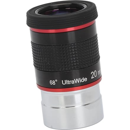 Multi-Coated Oculair 20mm 68 Graden Ultra Groothoek Oculair voor 1,25 Inch Interface Astronomisch black