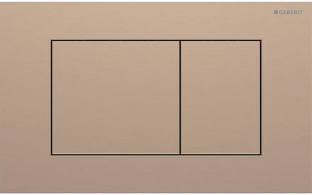 Geberit Sigma40 bedieningsplaat - 2-toets spoeling - extra dun - vierkante knoppen - RVS - geborsteld rood goud (koper)