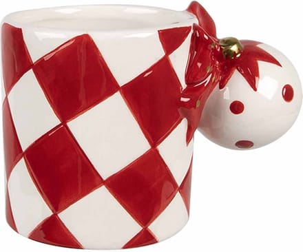 Clayre & Eef Mok 350 ml Rood Wit Keramiek