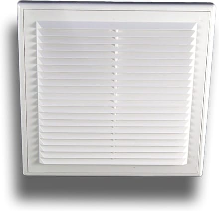 Ventilatierooster Afsluitbaar met Insectenwerend Gaas 204x204 mm. zonder Flens