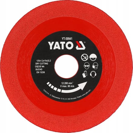 Yato Diamantzaagblad 125mm - Glas, Keramiek, Tegels