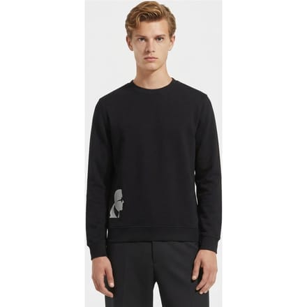 Karl Lagerfeld Black Sweat Crewneck Größe: L | Pullover Outlet | Herren | Schwarz