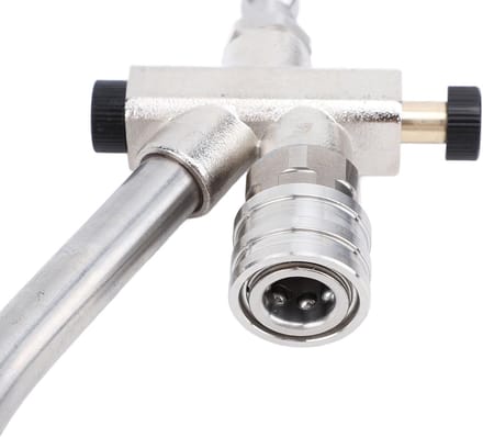 Hogedrukreiniger Dubbele Connector - Schuimspuit Adapter - Auto Wassen Thuis - Schakelbaar Ontwerp - 25.5 cm - Zilverkleurig