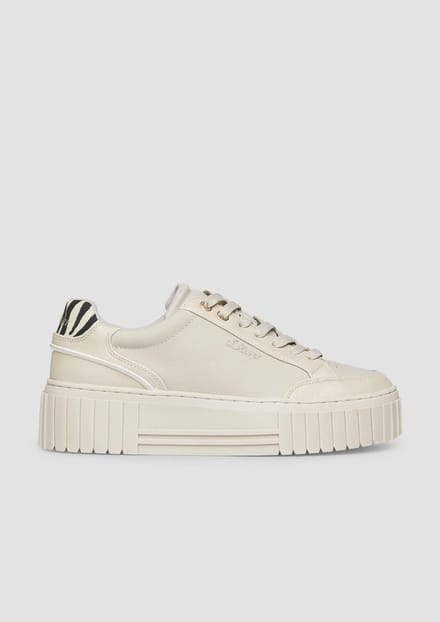 s.Oliver - female - Trainers met plateauzool en leo-detail