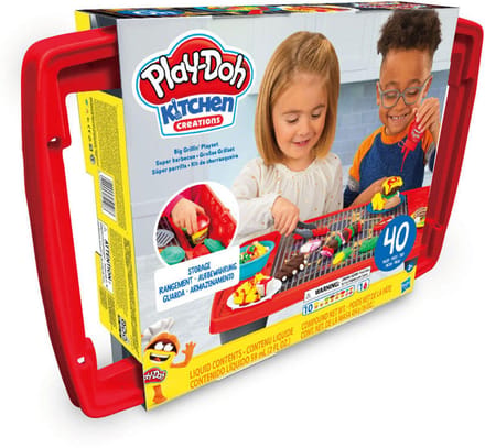 Play-Doh Kitchen Creations Grote Grill Speelset - 40-delig - 10 potjes met accessoires - 454 gram