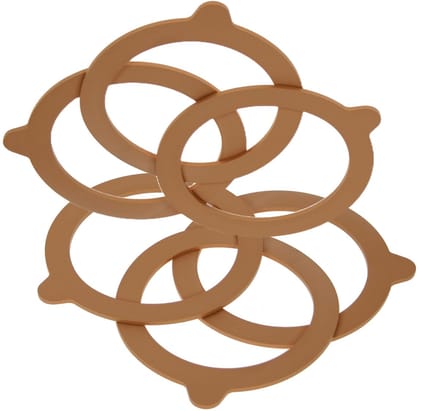 Le Parfait Weckpot inmaakringen - 20x - rubber - oranje - 11 cm