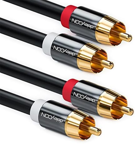 3,0m Cinch-Kabel Stereo Audio RCA-kabel met 2x RCA-stekkers voor HiFi-systemen