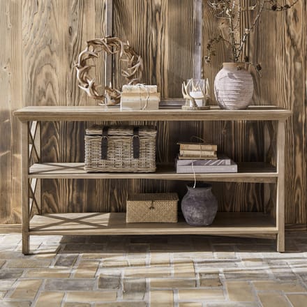 LOBERON Sidetable Vélu antiekbruin