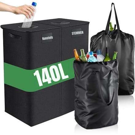 MMP® Statiegeld Container - Container - Vuilnisbak - 140 liter - 68x35x63cm - Zwart