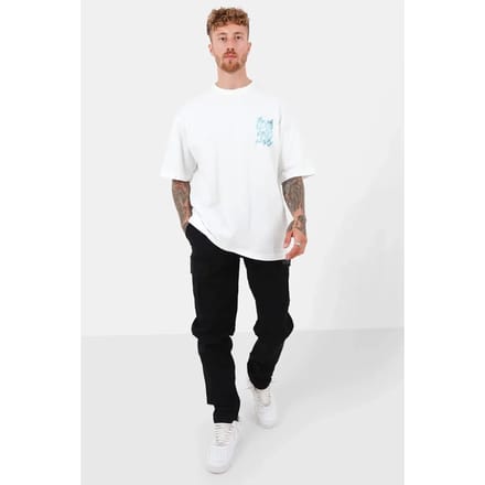 Cargo broek met pasvormen en borduursels Sixth June