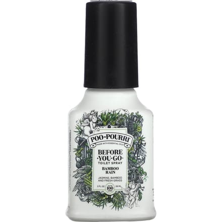 Poo-Pourri, Draagbare Toiletspray, Bamboo Rain, 59 ml(2 oz) black