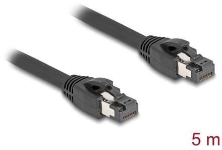Delock RJ45 Network Cable Cat.8.1 S/FTP 5 m up to 40 Gbps black
