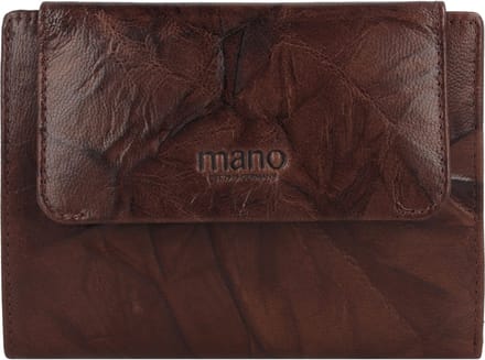 mano Leren Portemonnee Donna Aurona Wallet Darkbrown Donkerbruin