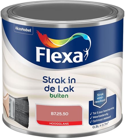 Flexa - Strak In De Lak Buitenlak Hoogglans - B7.25.50 - Mengverf - 500 Ml