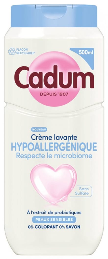 Cadum Hypoallergene Wascrème Gevoelige Huid 500 ml