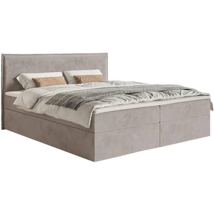 Boxspring Esmay velvet met opbergruimte en topper 140 x 200 cm | NADUVI Collection