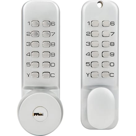 Dubbelzijdig mechanisch codeslot met sleutels, binnenplaatsdeur, codeslot, woonaccessoires gray