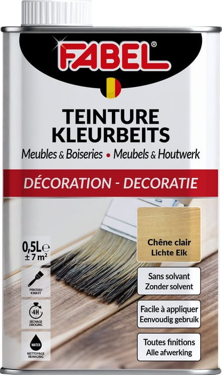 Fabel kleurbeits voor meubels en houtwerk - Lichte Eik 0,5L
