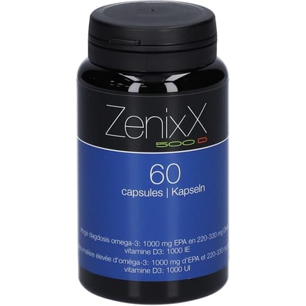 ixX Pharma ZenixX 500D | zeer hoge dosering EPA 1000 mg & Vitamine D3 60 Capsules