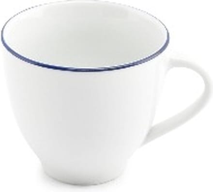 BonBistro Kop 20cl blue rim Basic White (Set van 6)