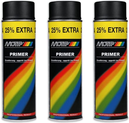 Motip Primer Zwart 500 ml - 3 Stuks