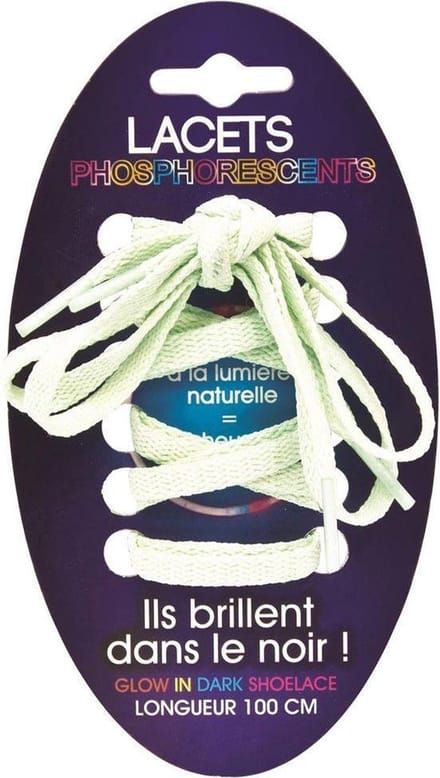 schoenveters - glow in the dark - 100cm