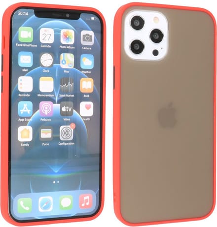 Hoesje Geschikt voor de iPhone 12 Pro Max - Hard Case Backcover Telefoonhoesje - Rood