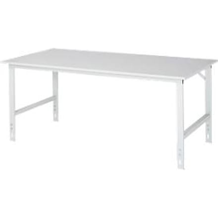 Werktafel, melamine blad, B 2000 x D 1000 x H 760-1080 mm
