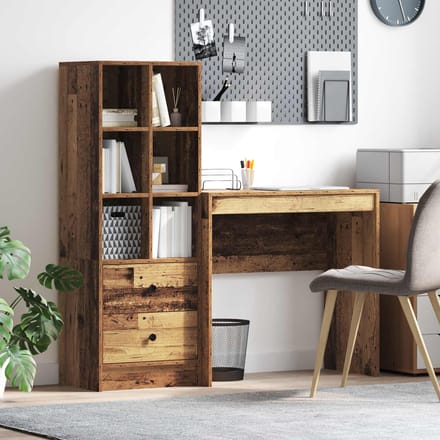 vidaXL - Bureau - Oudhout - 125,5 - x - 40 - x - 127 - cm - 2 - st