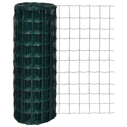 vidaXL - Euro - hek - 10x1,0 - m - staal - groen