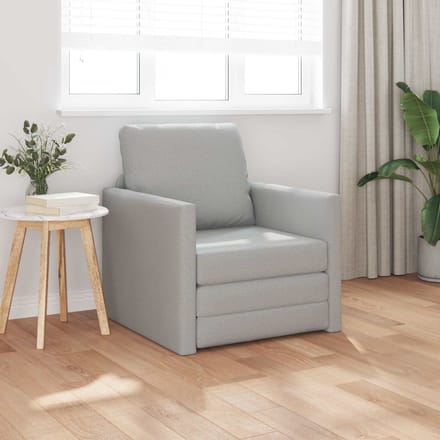 vidaXL - Slaapbank - Wolkgrijs - 74 - x - 77 - x - 81 - cm - Stof
