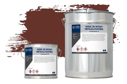Wixx 2K Epoxy Metaalcoating - 5L - RAL 8012 | Roodbruin