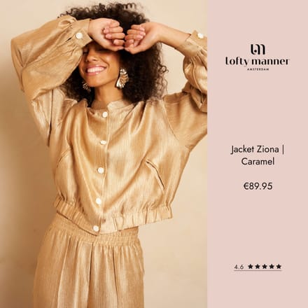 Lofty Manner Jas Jacket Ziona Rg56 Caramel Dames Maat - XS