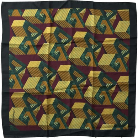 Geometrisch Print Zijde Zakdoek