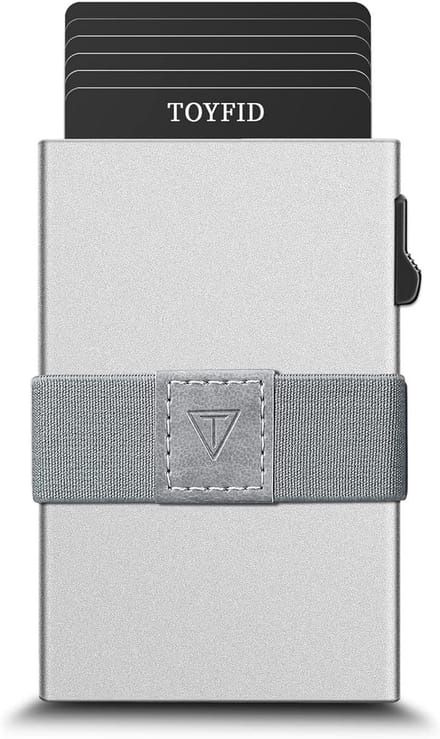 Pop-up Creditcardhouder Slank Aluminium RFID-blokkerend voor Heren