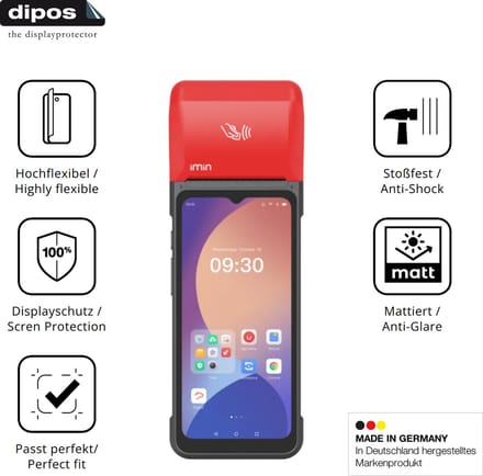 dipos FLEX – 2x Matte Screenprotector geschikt voor IMIN Swift 2 / 2 Pro | Volledige Schermbescherming | Case-Friendly