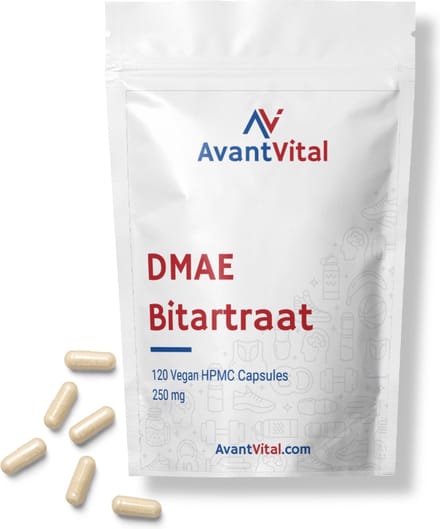 DMAE Bitartraat - 250 mg - 120 Vegan Capsules - AvantVital - Voedingssupplementen