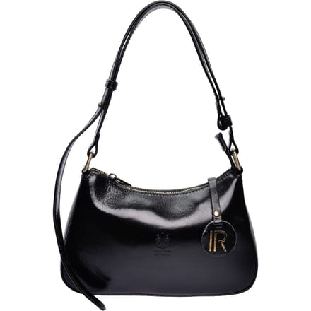 Isabella Rhea Zwart Rundleer Tas