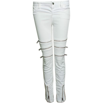 CLOSED, witte bikerjeans met ritsen